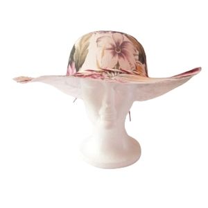 Floral Print Wide Brim Sun Hat